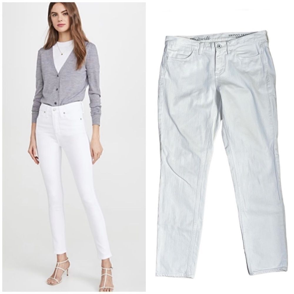 Madewell White Skinny Skinny Ankle Jeans Size 29